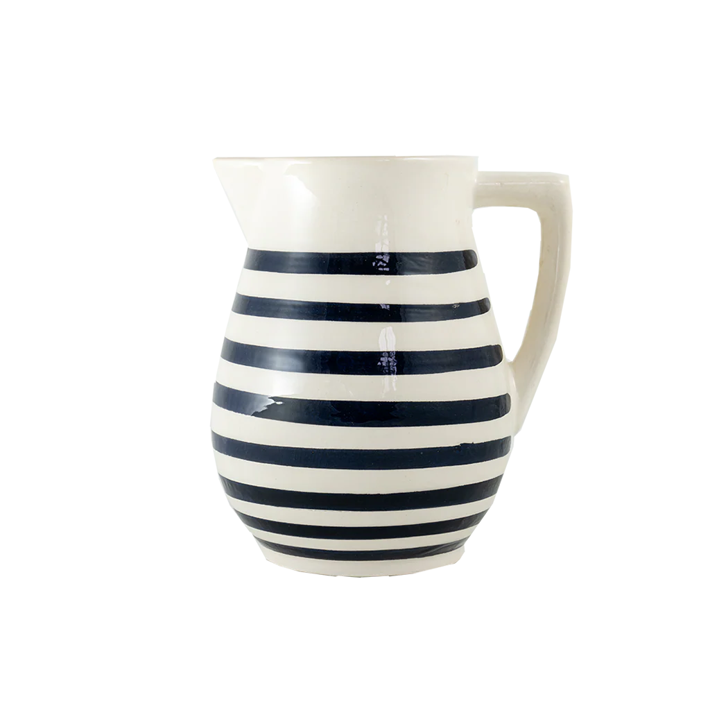 Black Stripe Ceramic Pitcher