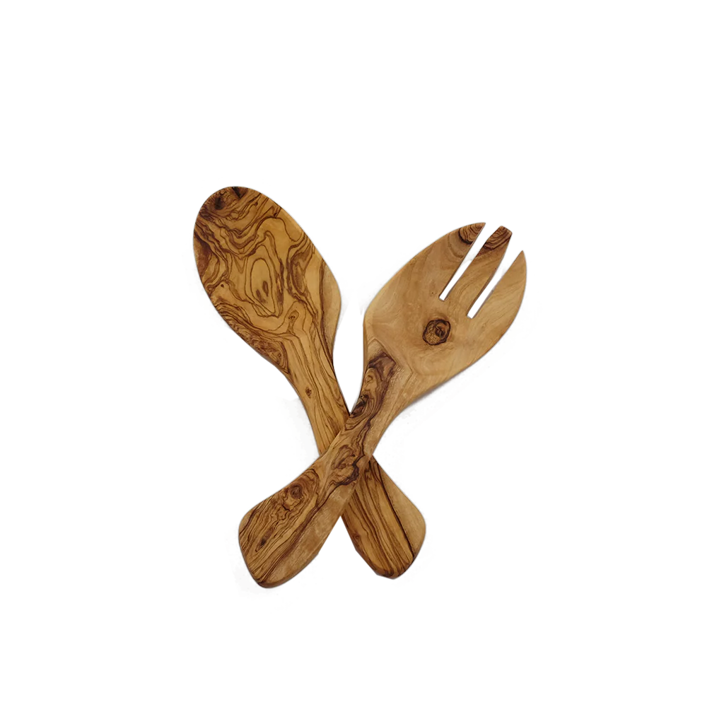 Olive Wood Salad Servers