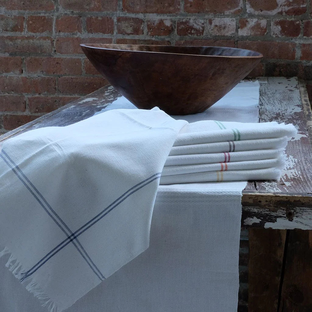 Oversize Espresso Classic Stripe Cotton Napkins