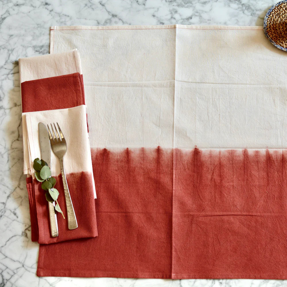Jeba Ombré Shibori Cotton Napkins Set of 4