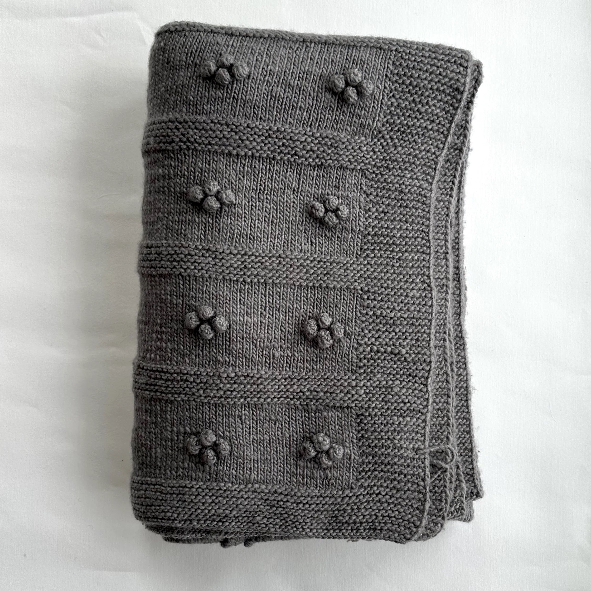 Kusum Flower Knit Wool Blanket