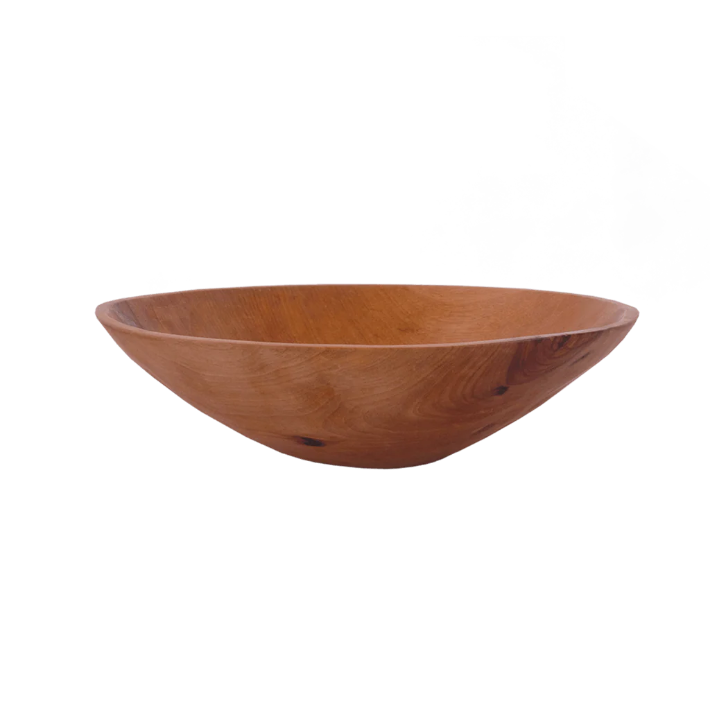 Medium 14 inch Classic Round Wood Bowl