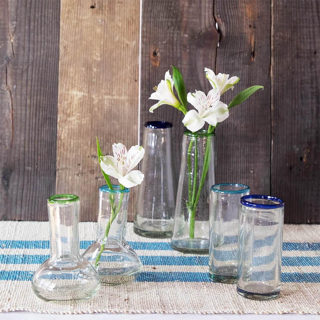 Aqua Rim Cordial Glass