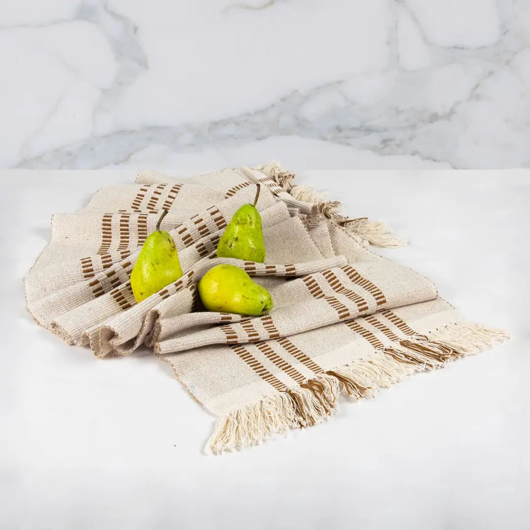 Neutral Amber Handwoven Table Runner