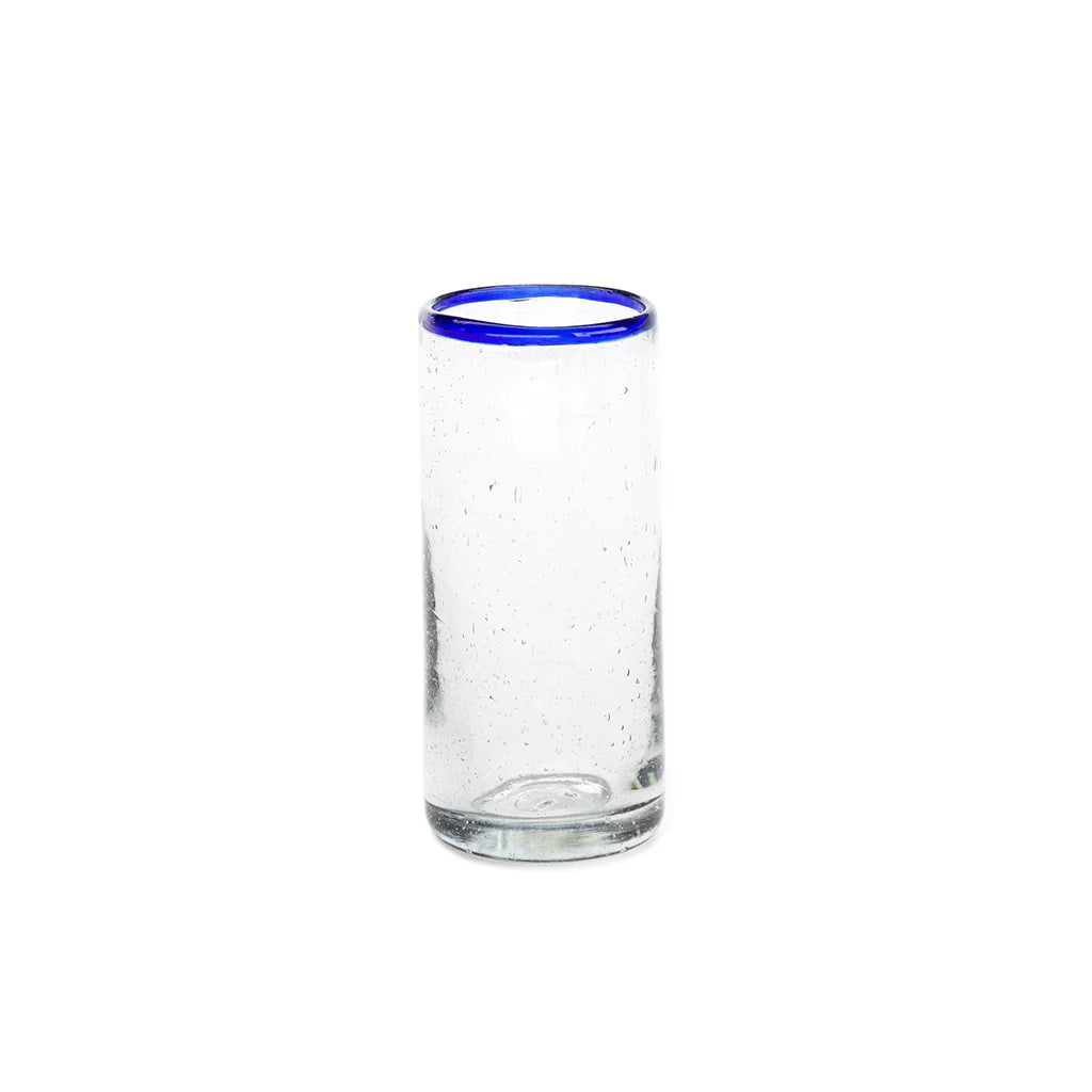 Blue Rim Cordial Glass