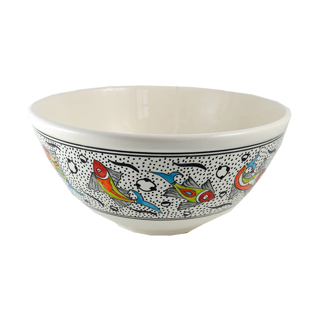 Rainbow Fish Large Deep Bowl