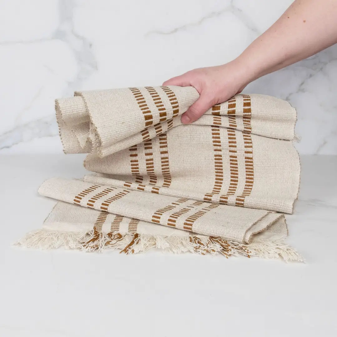 Neutral Amber Handwoven Table Runner