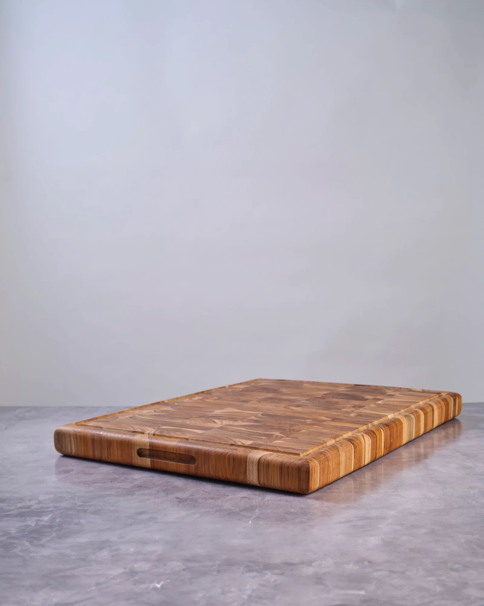 Butcher Block Cutting Board in Teak Wood