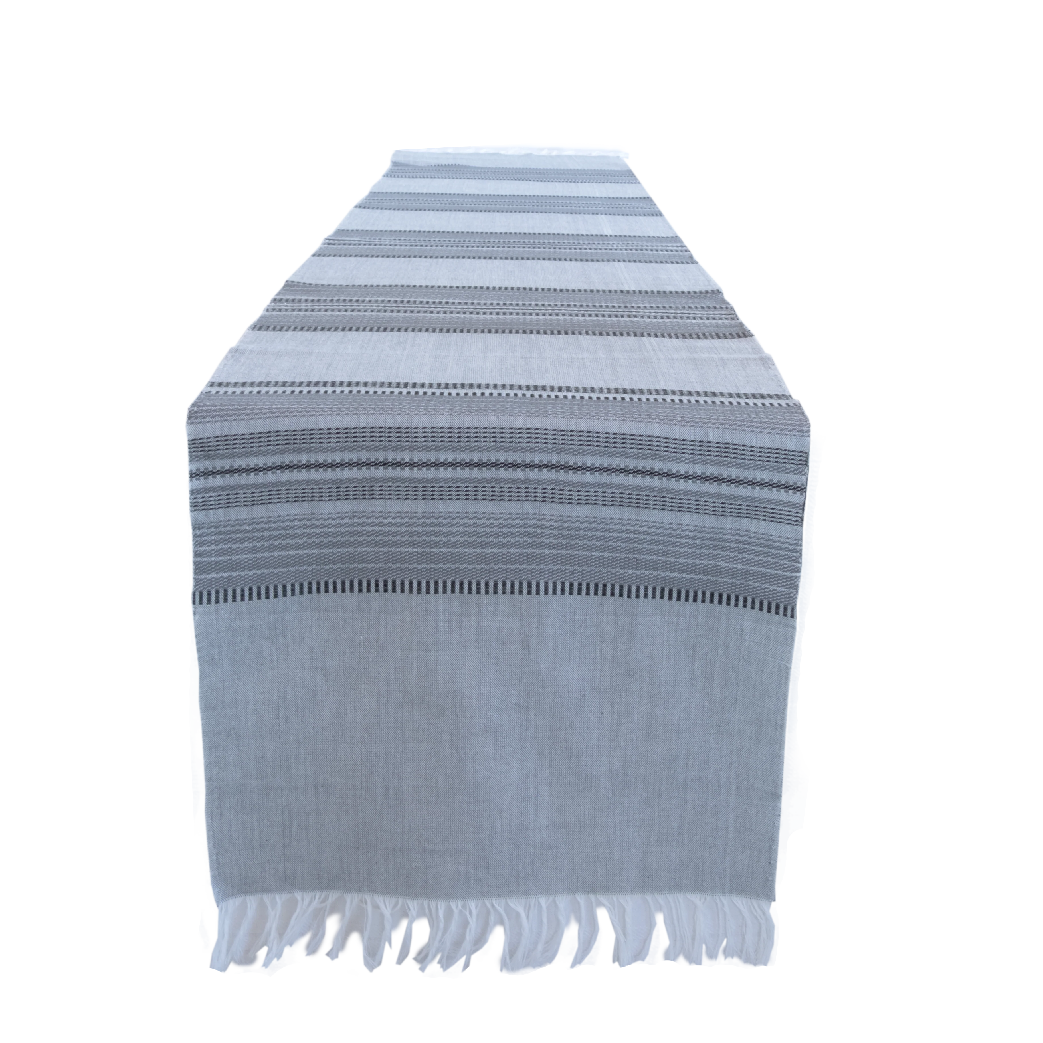 Slate with Black & Grey Stripes Table Runner
