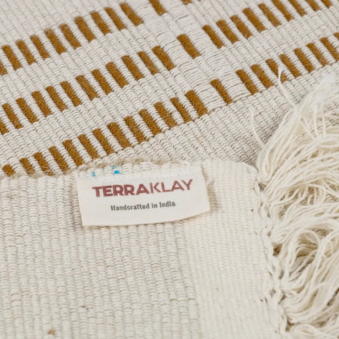 Neutral Amber Handwoven Table Runner
