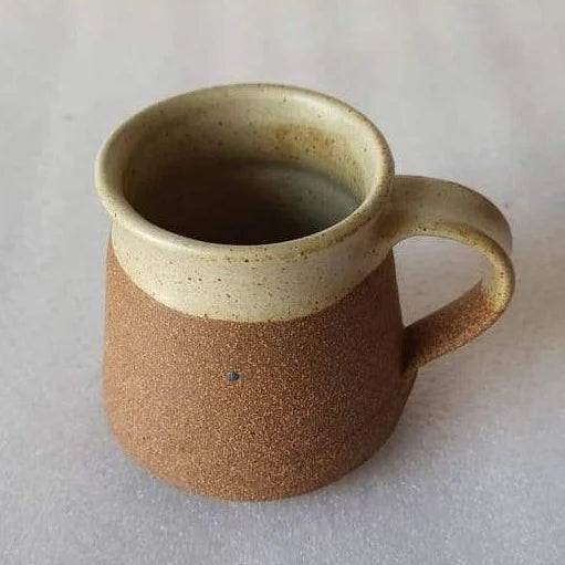 Small Rustic White Mug