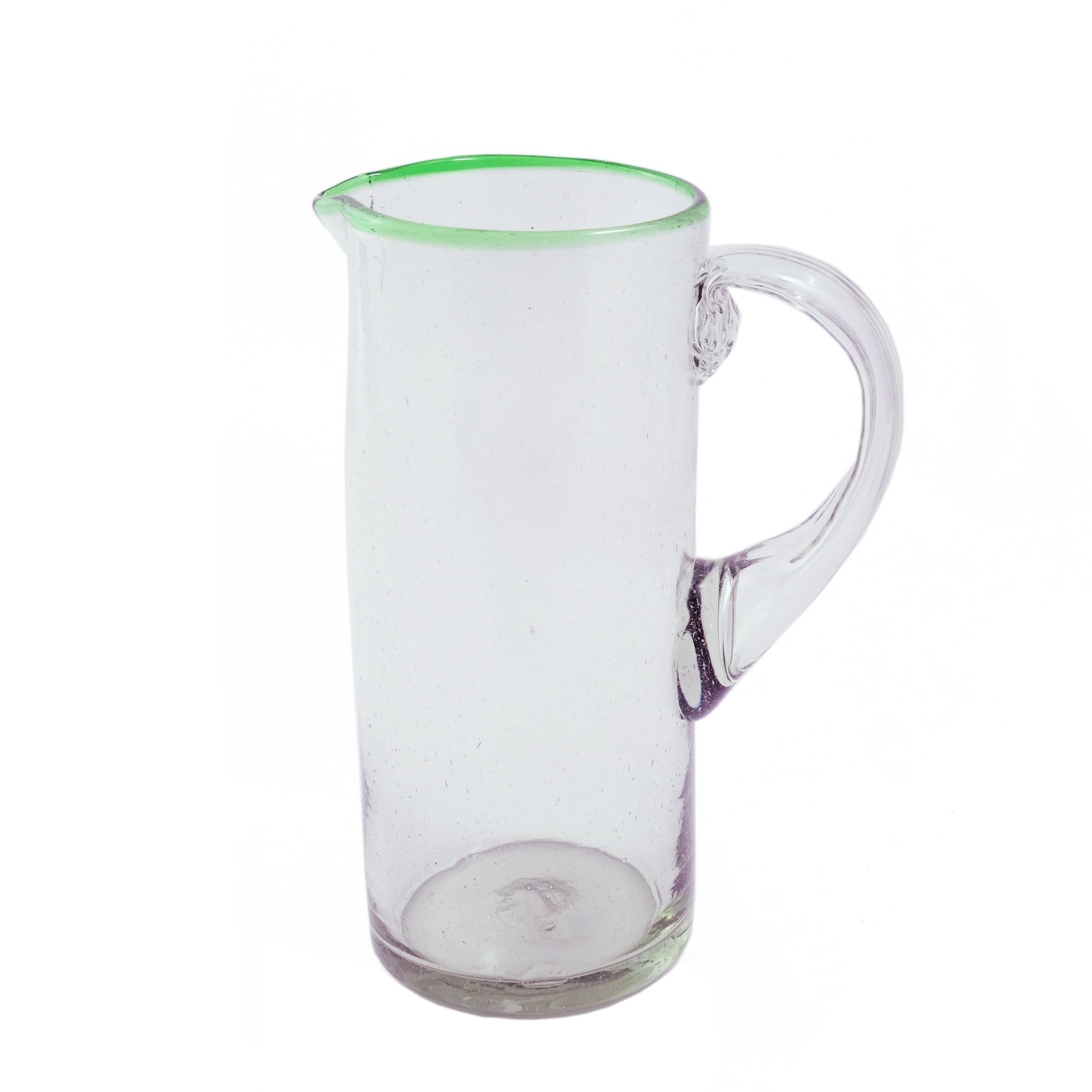 Green Rim Glass Pitcher