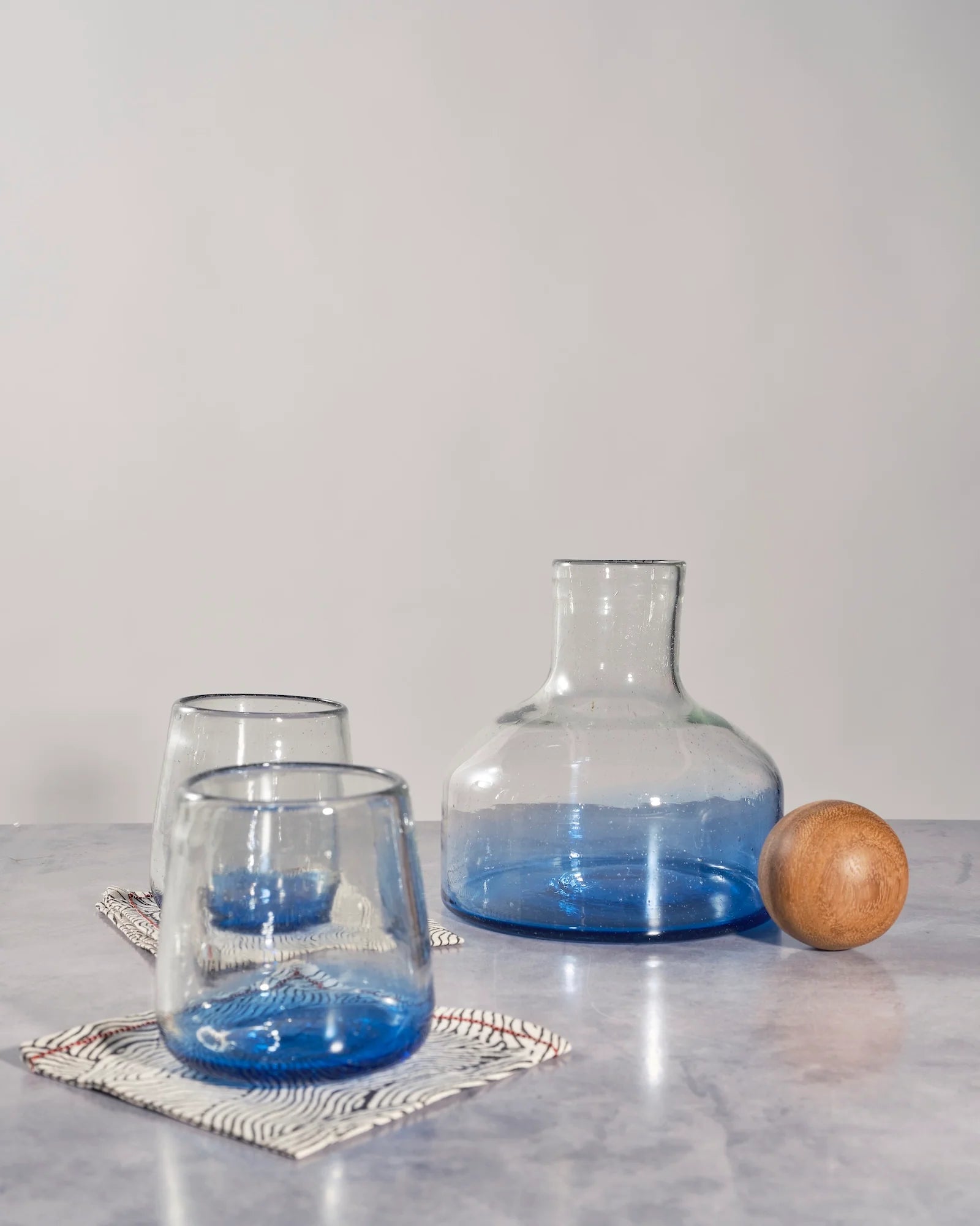 Blue Ombre Drinking Glass, Set of 4