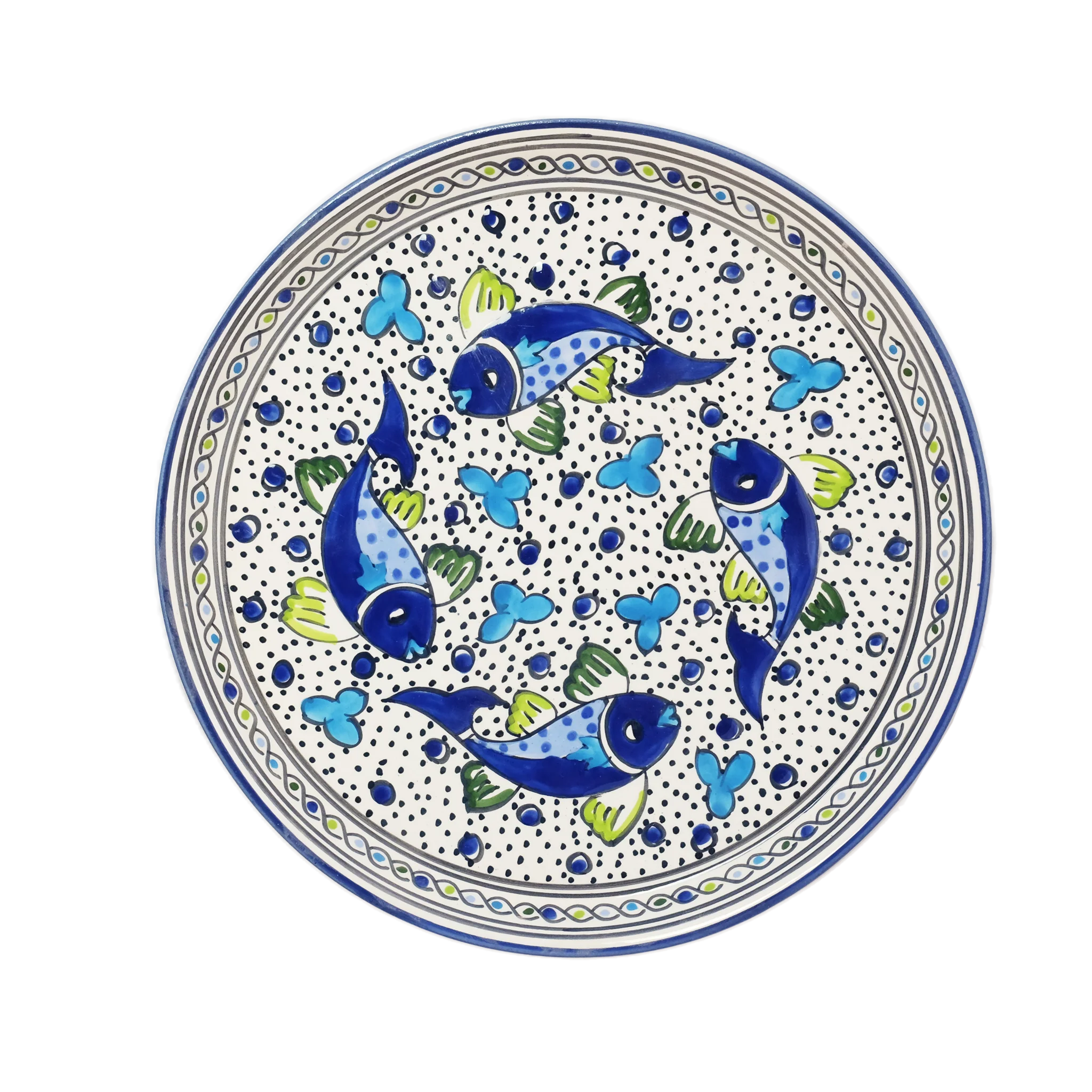 Blue Fish Dinner Plate