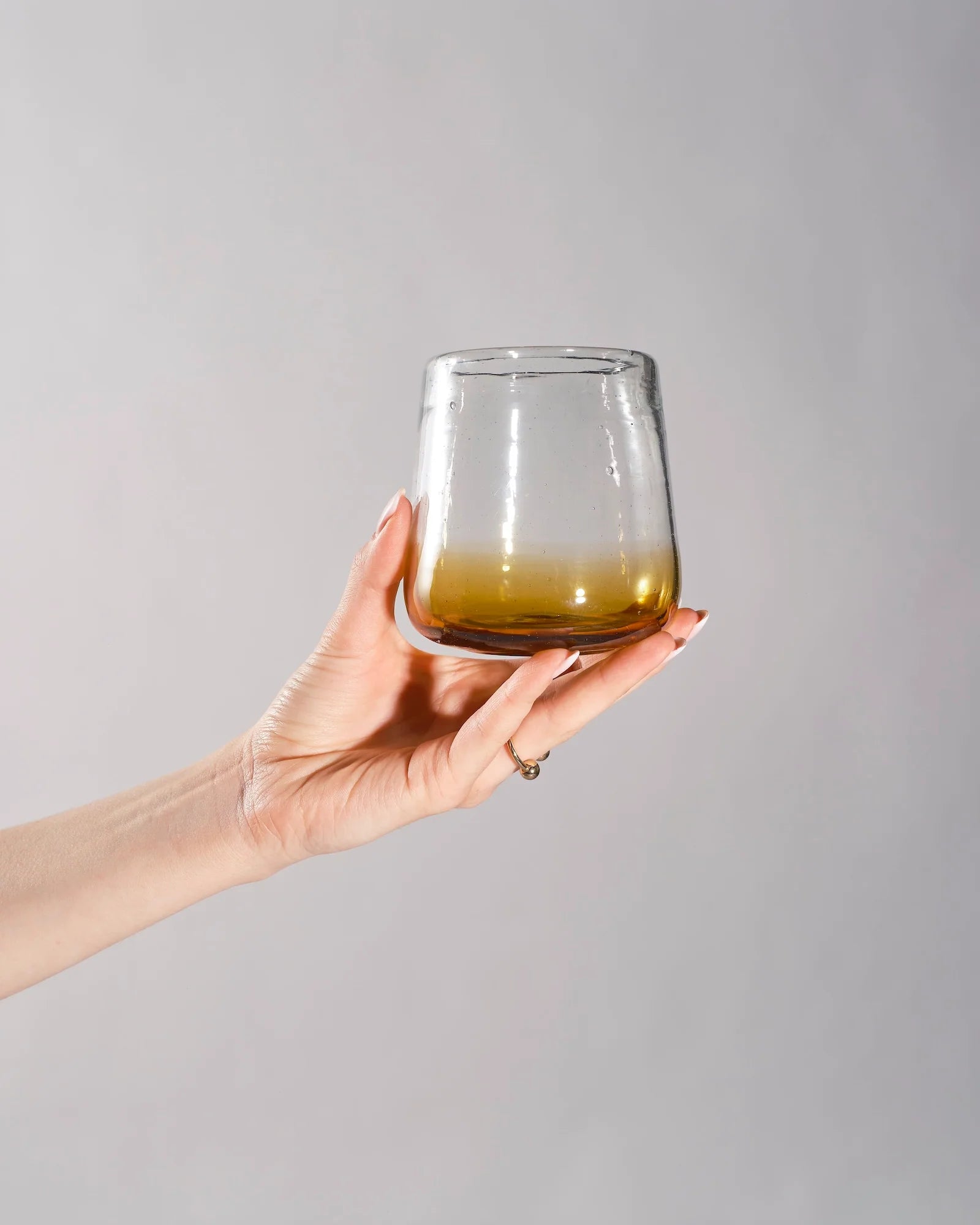 Amber Ombre Drinking Glass, Set of 4