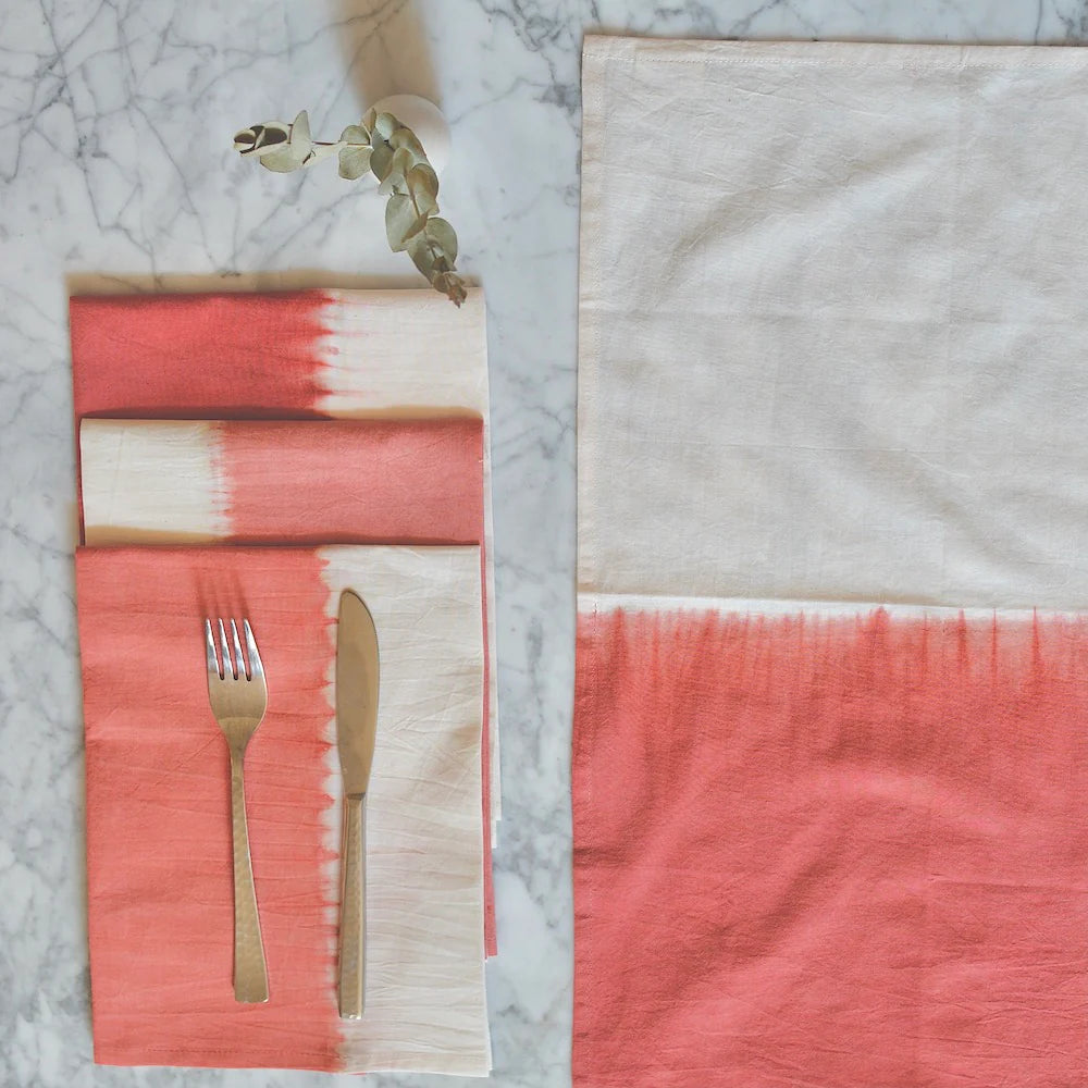 Jeba Ombré Shibori Cotton Napkins Set of 4