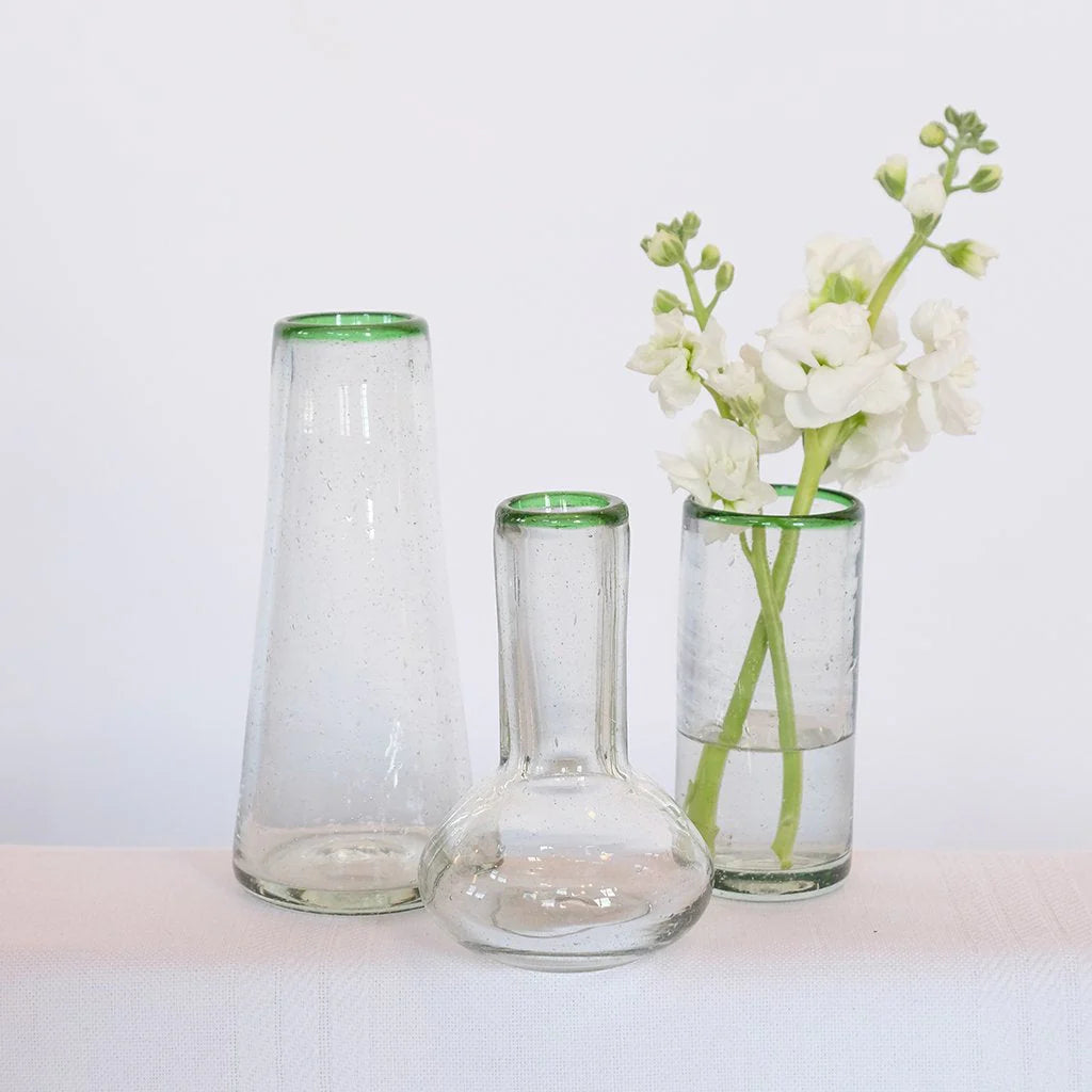 Green Rim Cordial Glass