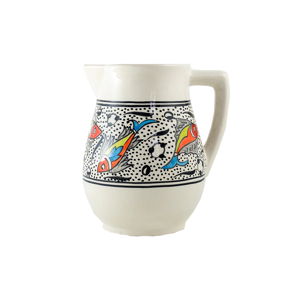 Rainbow Fish Ceramic Pitcher