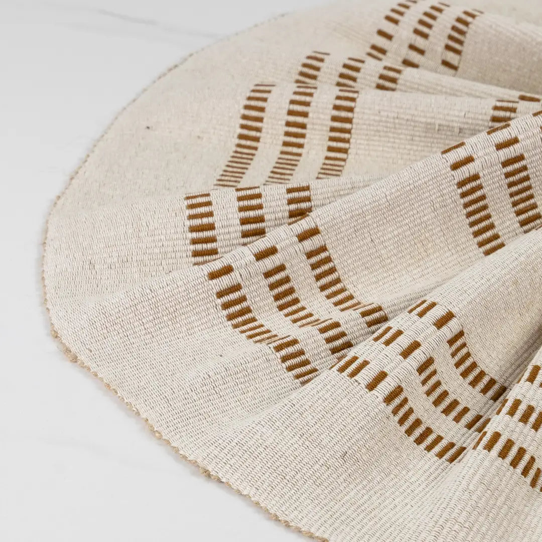 Neutral Amber Handwoven Table Runner