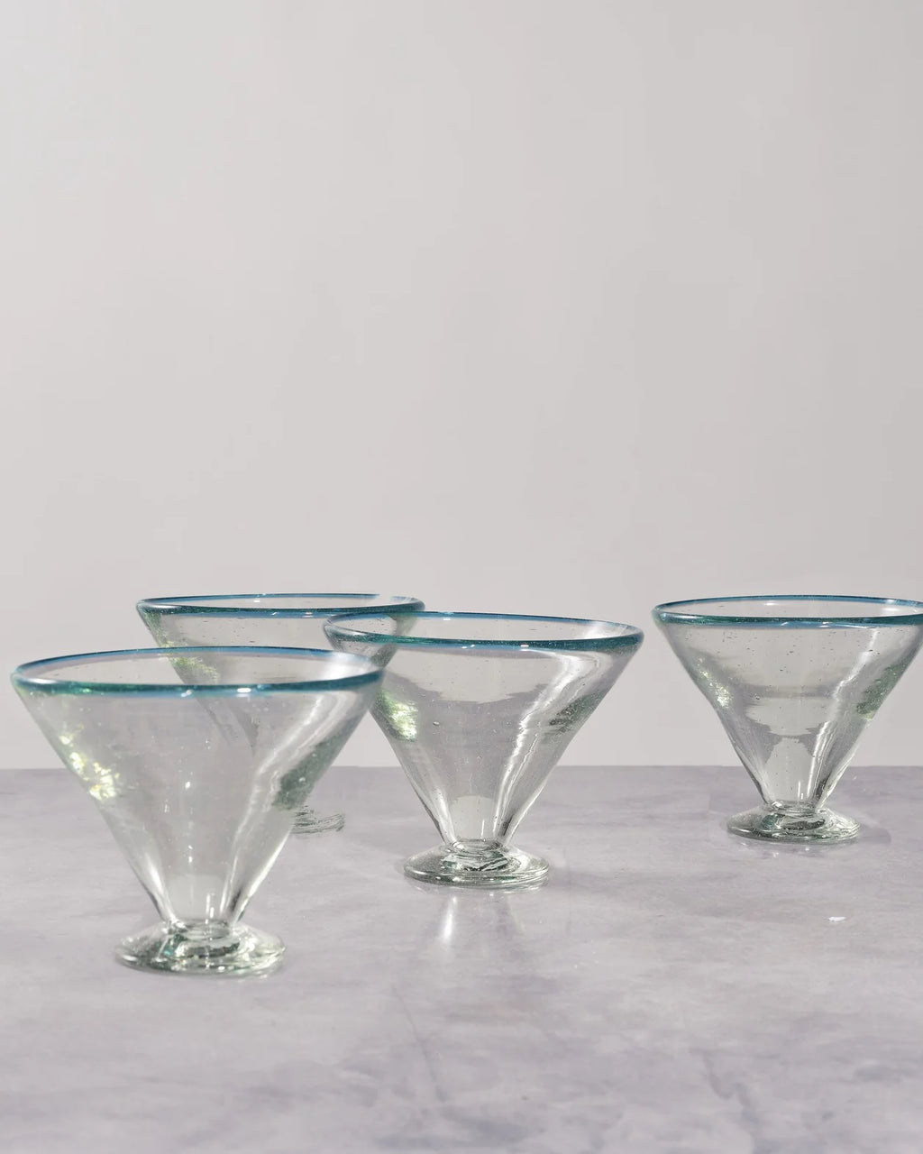 Aqua Rim Margarita Glass