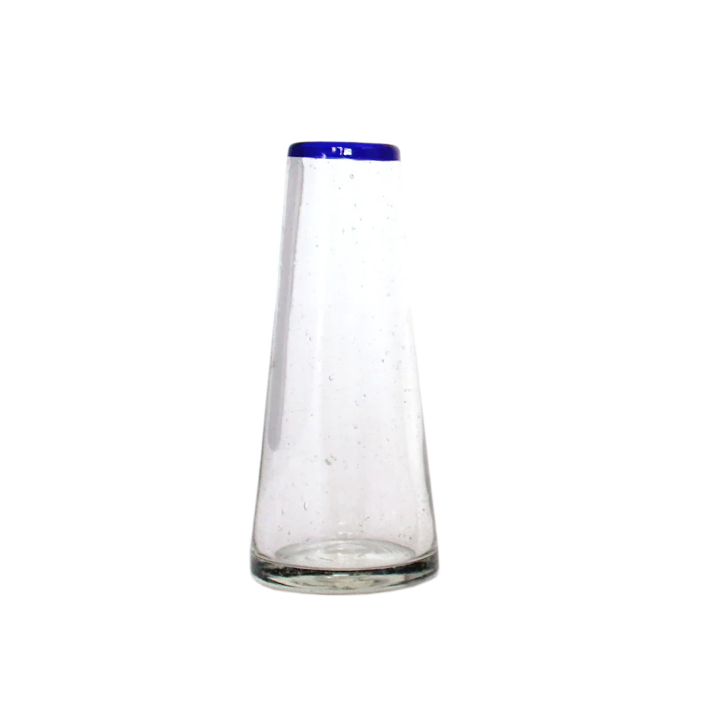 Small Blue Rim Conical Vase