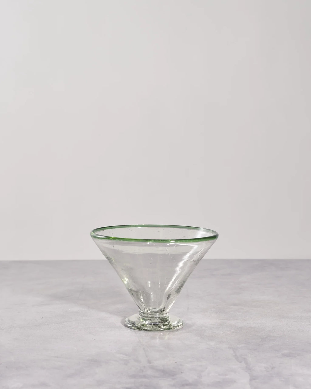 Green Rim Margarita Glass