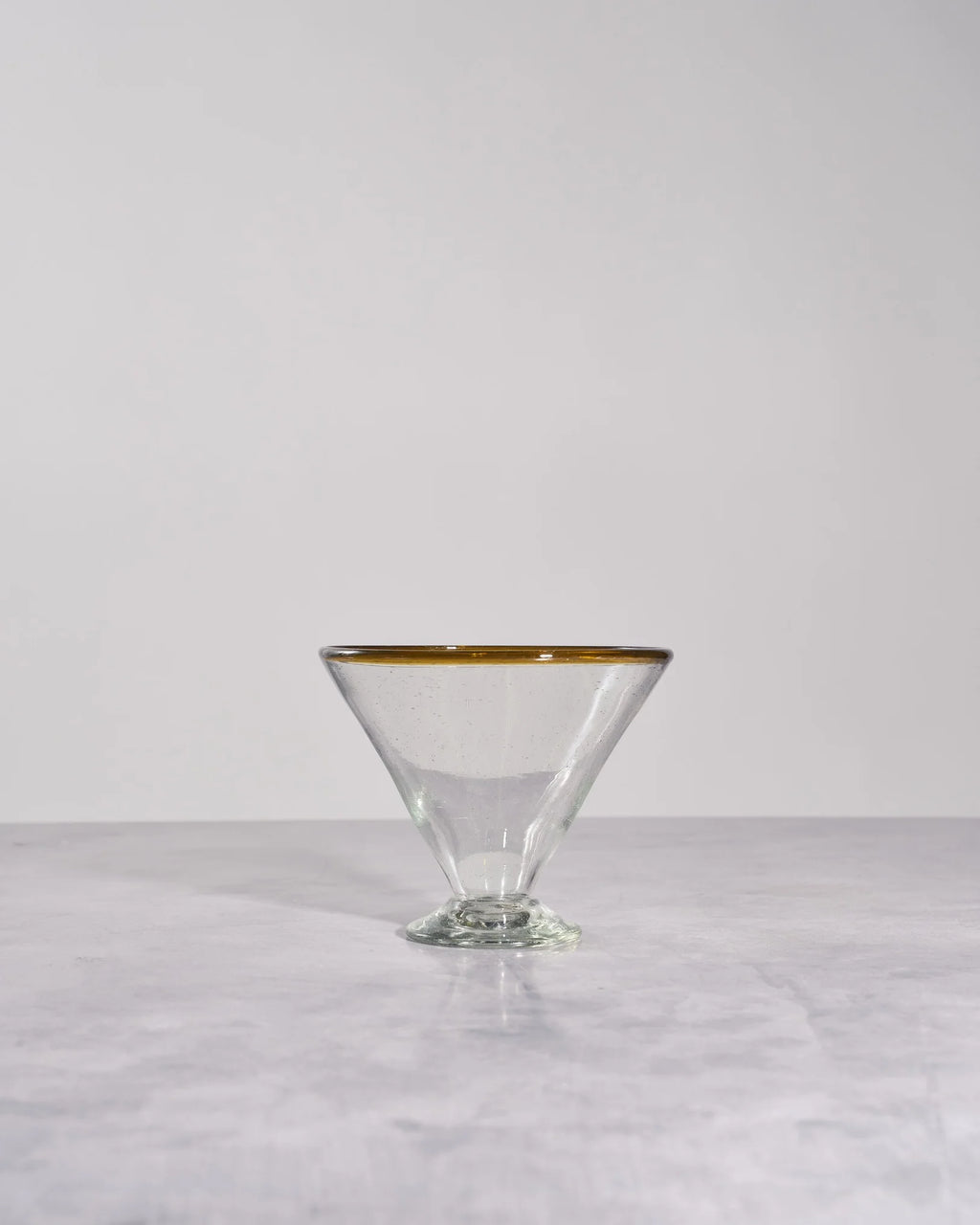 Amber Rim Margarita Glass