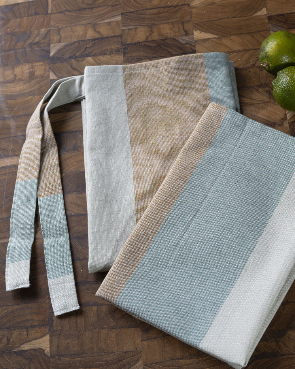 Green Cotton Tea Towels - Set of 2