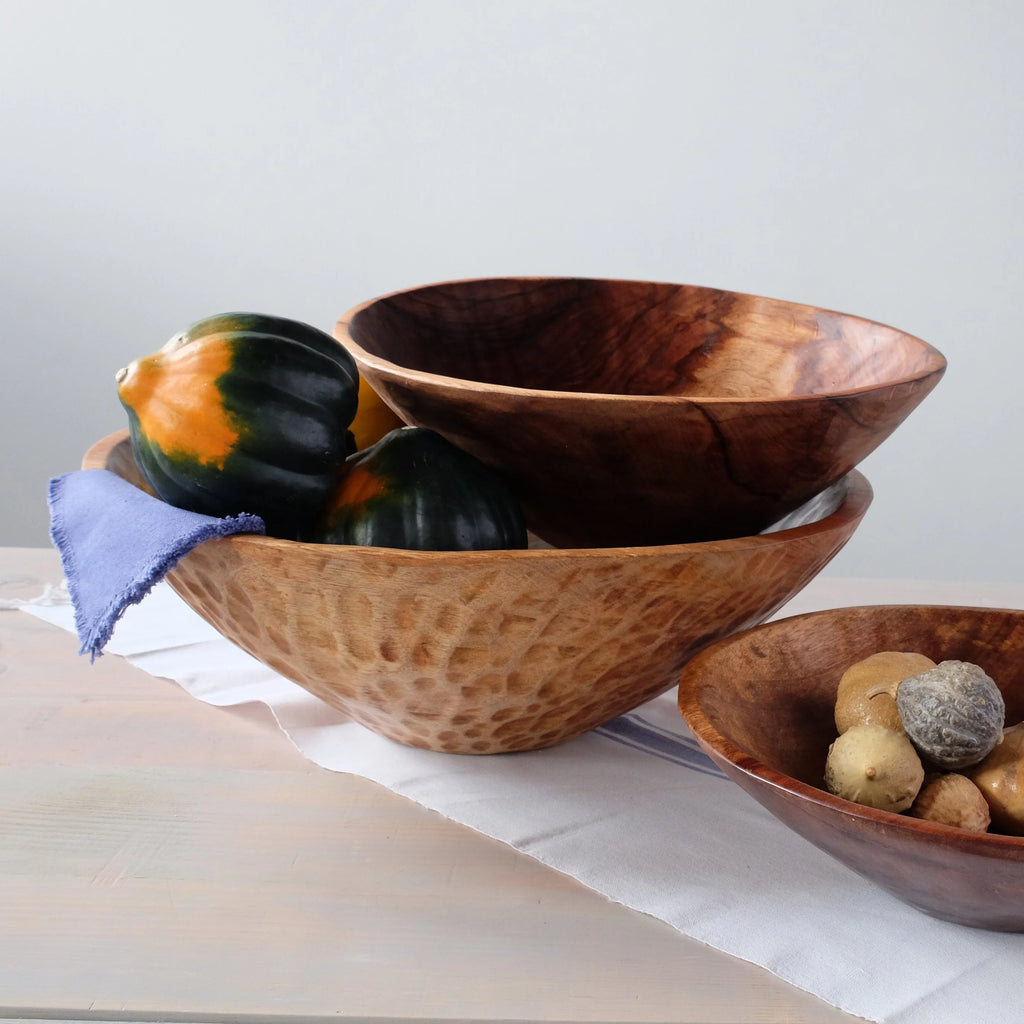 Medium 14 inch Classic Round Wood Bowl