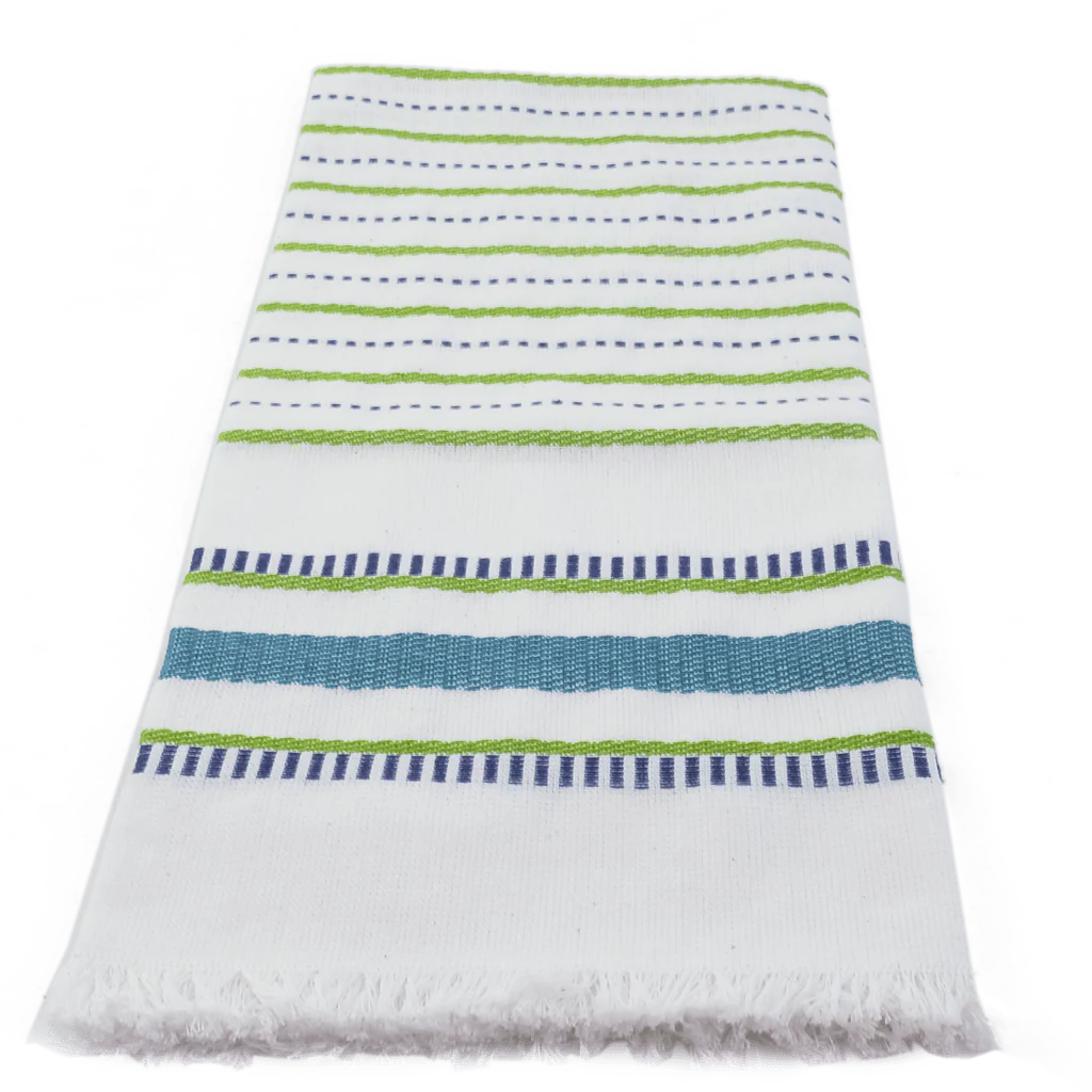 Peacock Seaside Stripe Kitchen Towels - Set of 2
