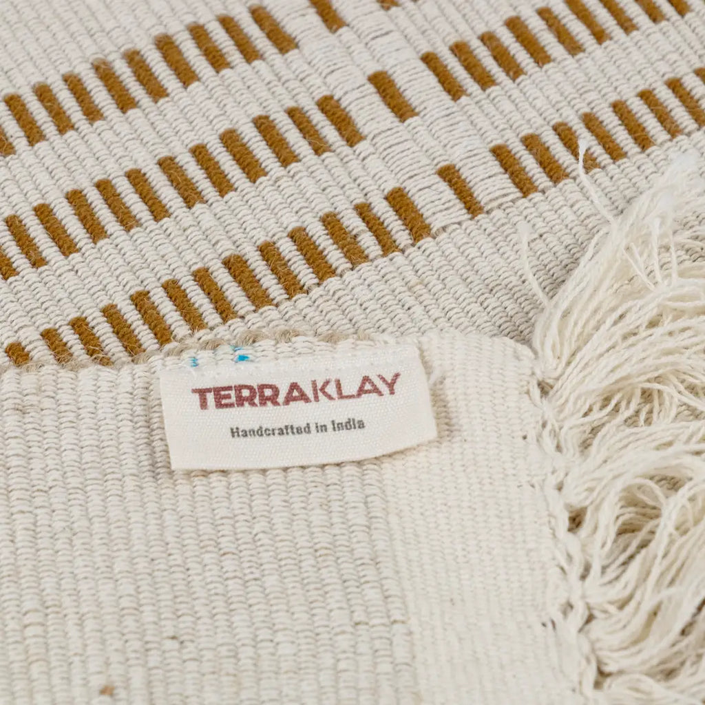 Neutral Amber Handwoven Table Runner