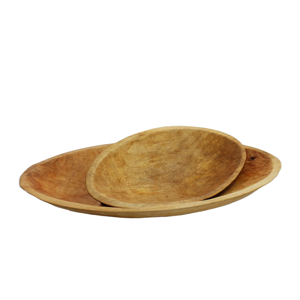Medium 19 inch Oval Wood Bowl