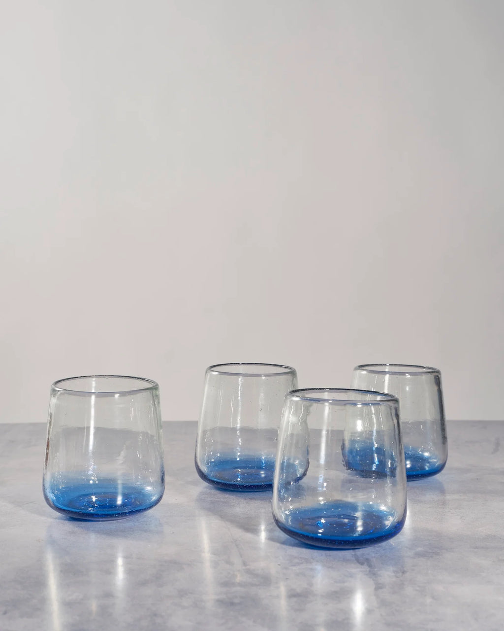 Blue Ombre Drinking Glass, Set of 4