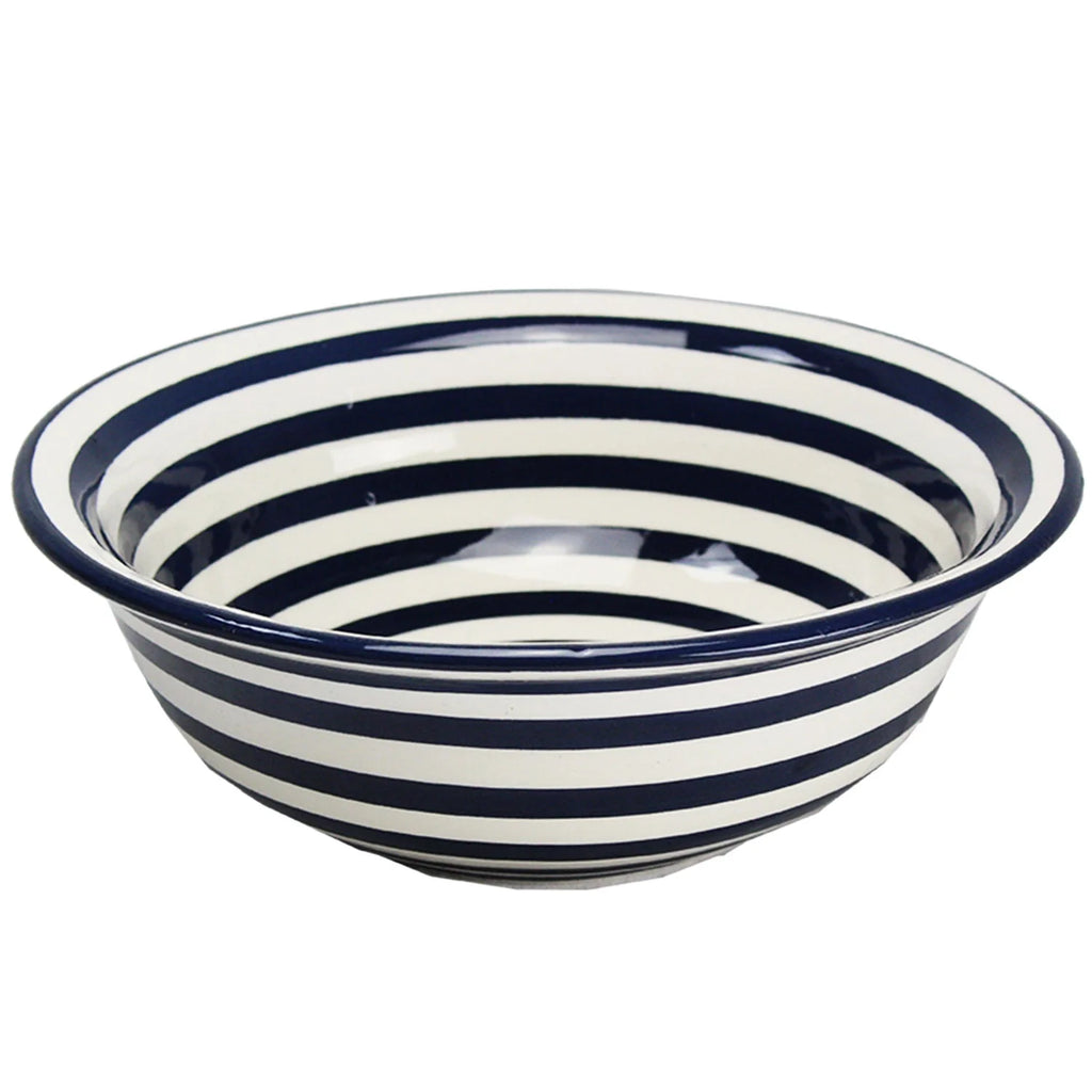 Black Stripe Medium Deep Bowl
