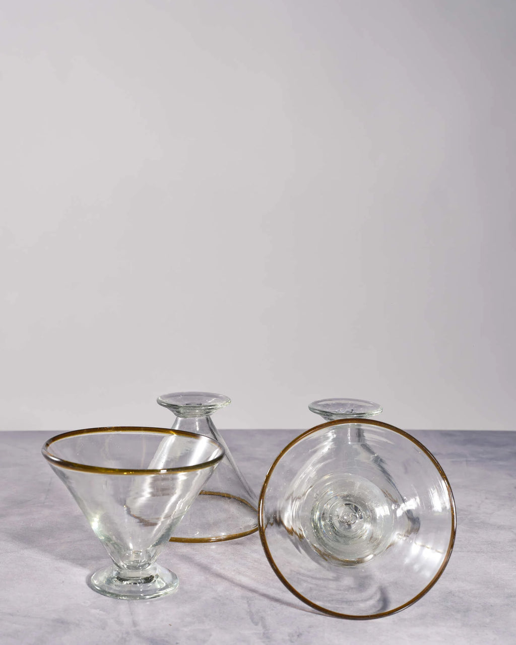 Amber Rim Margarita Glass