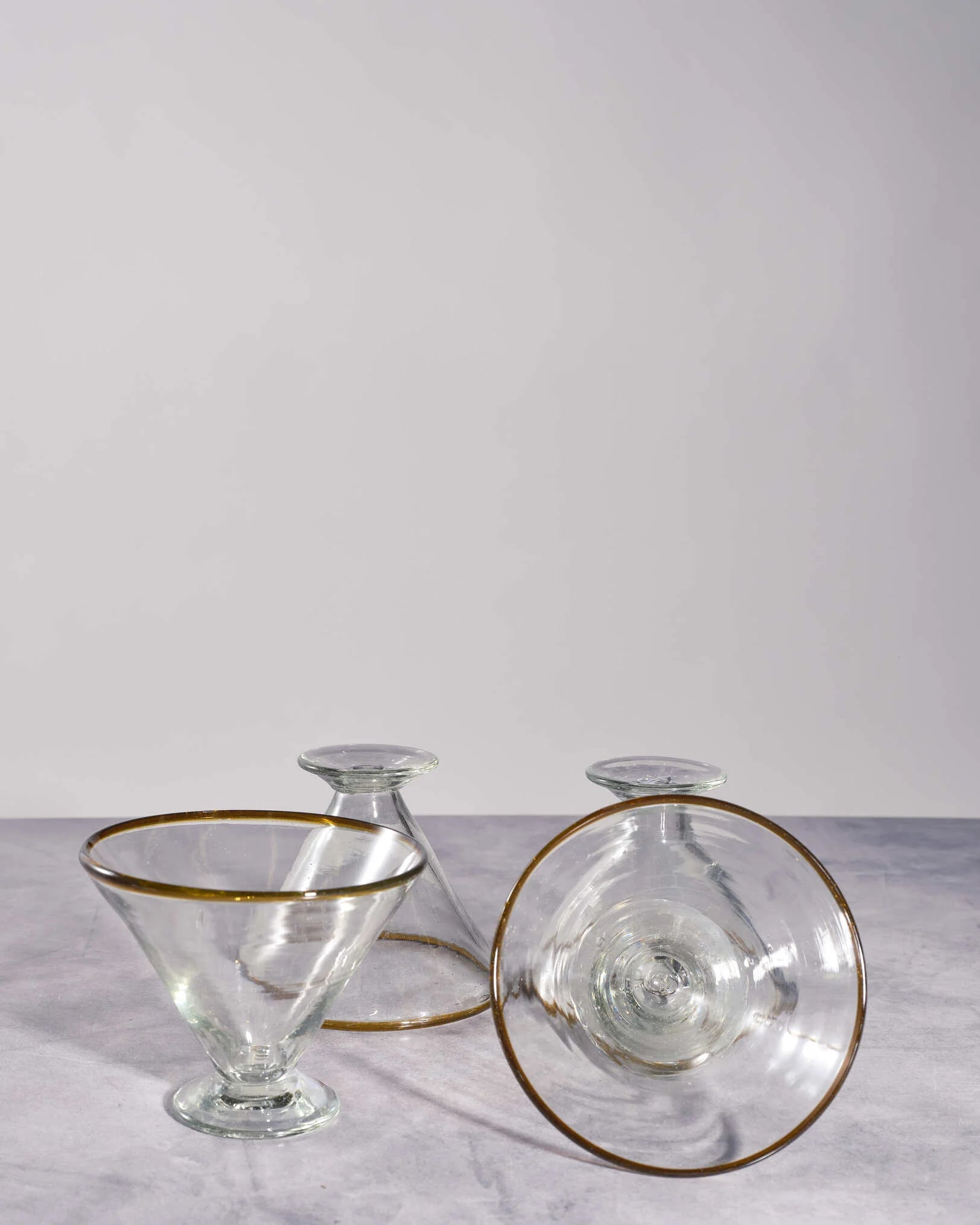 Amber Rim Margarita Glass