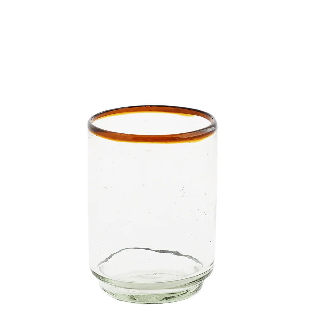 Medium Amber Rim Stacking Glass